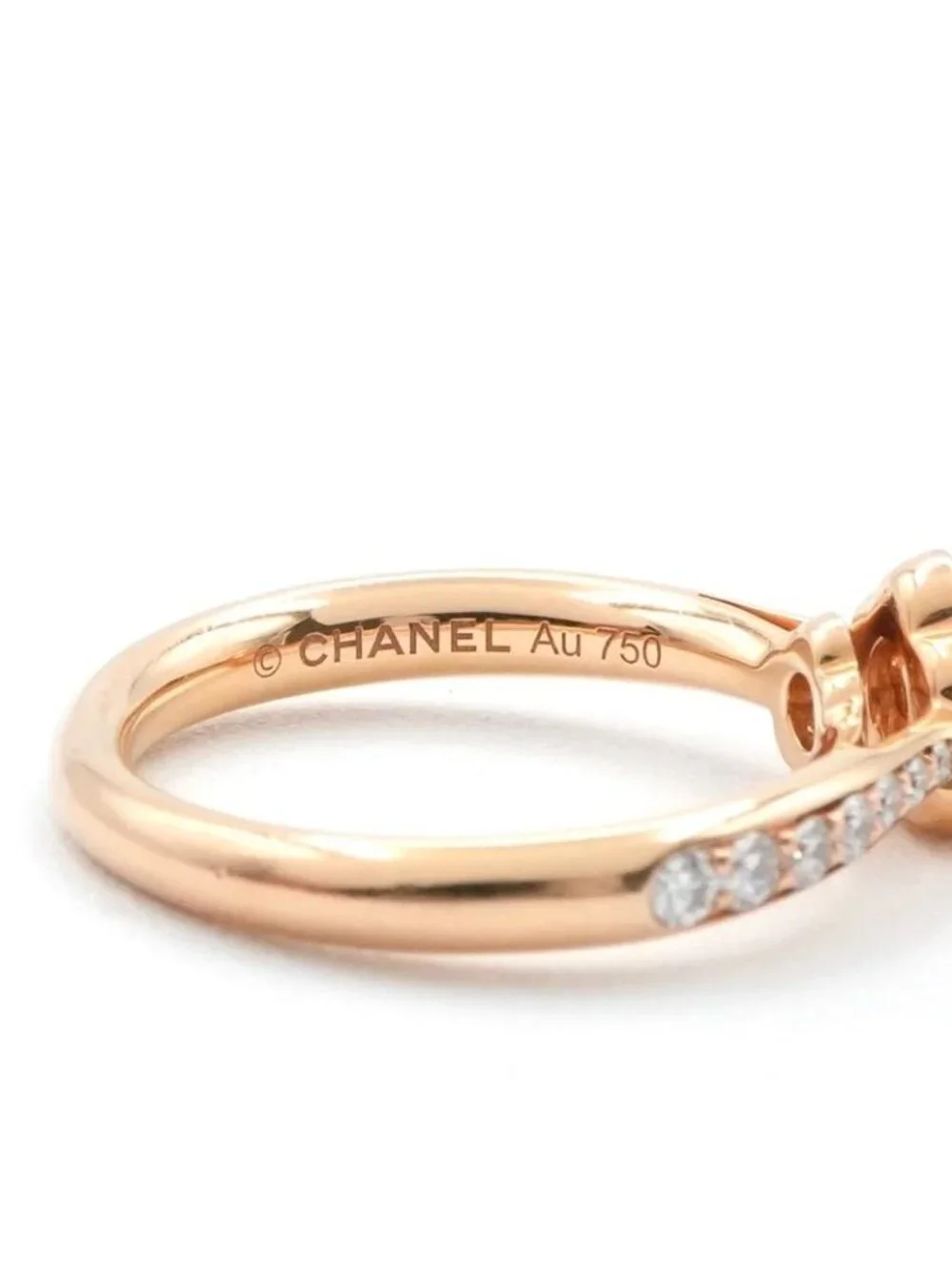 Chanel Ring Pink Gold Camellia Diamond